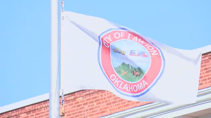 City of Lawton flag pictured above.