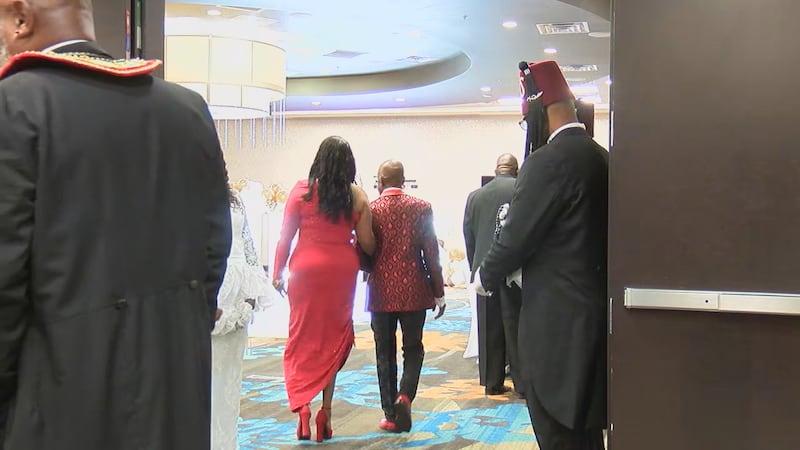 FILE - Community members gather for the 2024 Potentate & Commandress Dance & Ball.