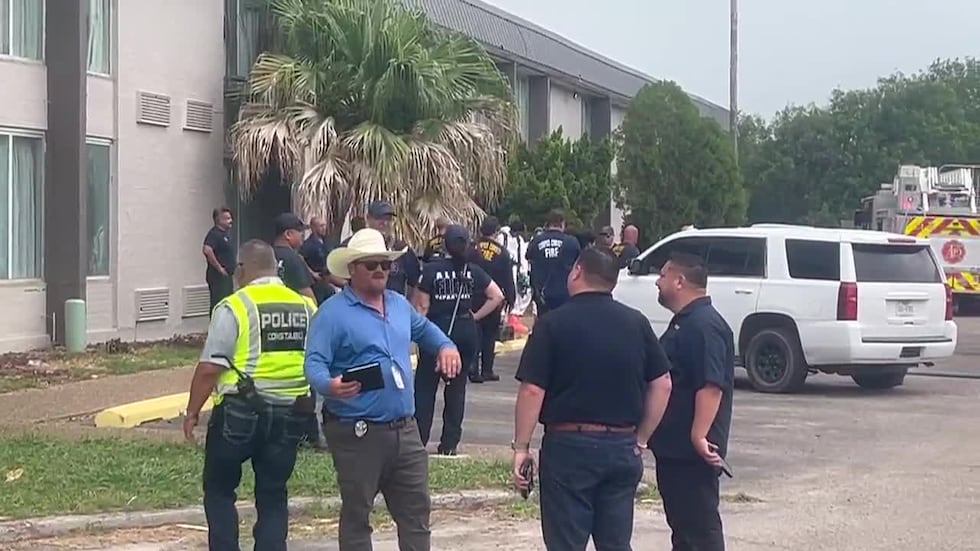 Hazmat crews are trying to identify a mystery chemical that sent nine first responders to the...
