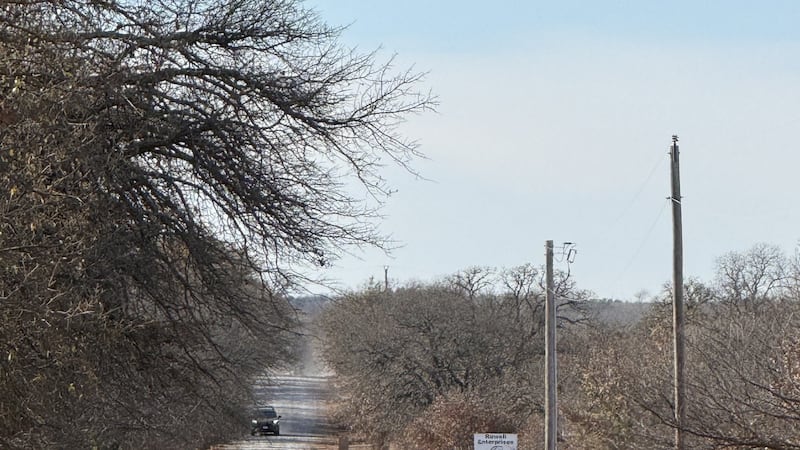 Crews from Comanche County District 3 work to improve Bishop Road