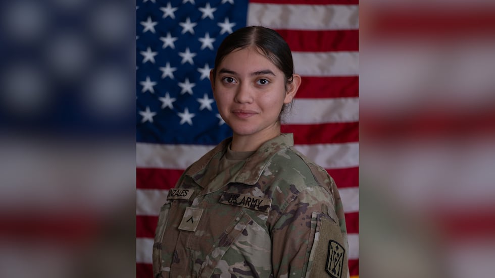 This undated image provided by the U.S. Army shows Pvt. Isabella Gonzales, 19, of Carrollton,...