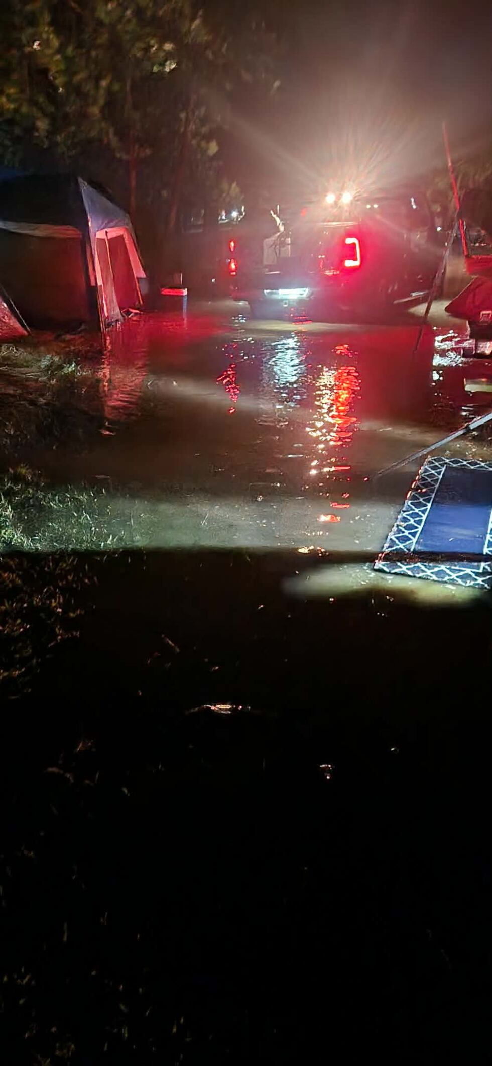 Flooding was seen at the Twin Rivers Campground in Lesterville on July 10, 2026.