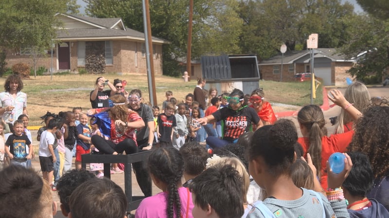 Woodland Hills Elementary holds attendance celebration, rewarding students with fun