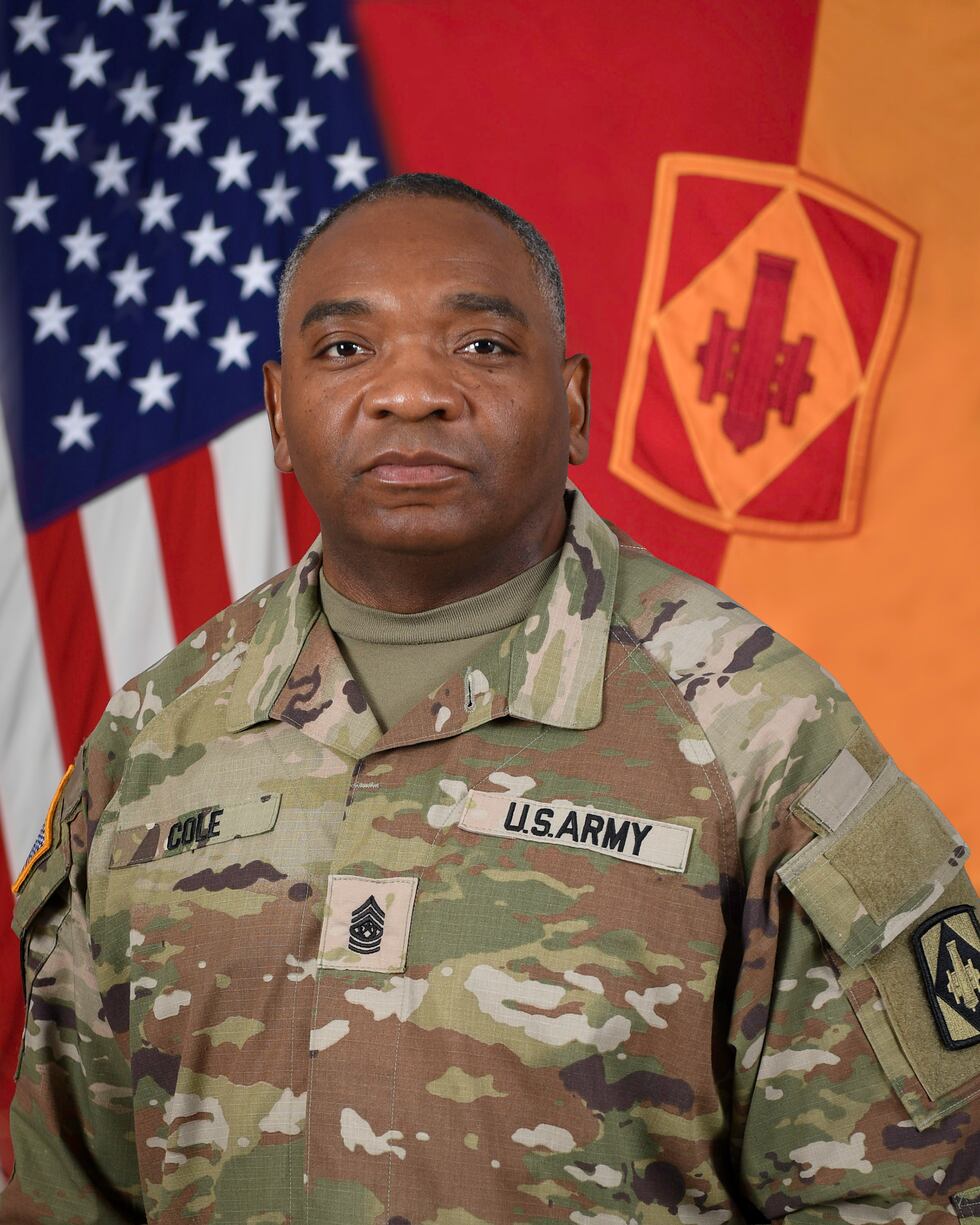 CSM Phillip Cole assumed responsibility of the 75th Field Artillery Brigade as its senior...