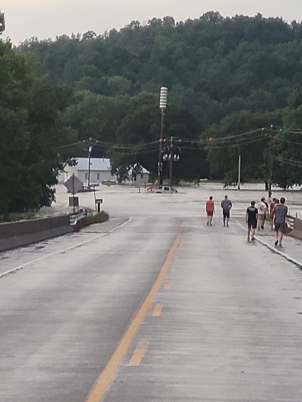 Flooding was seen at the Twin Rivers Campground in Lesterville on July 10, 2026.