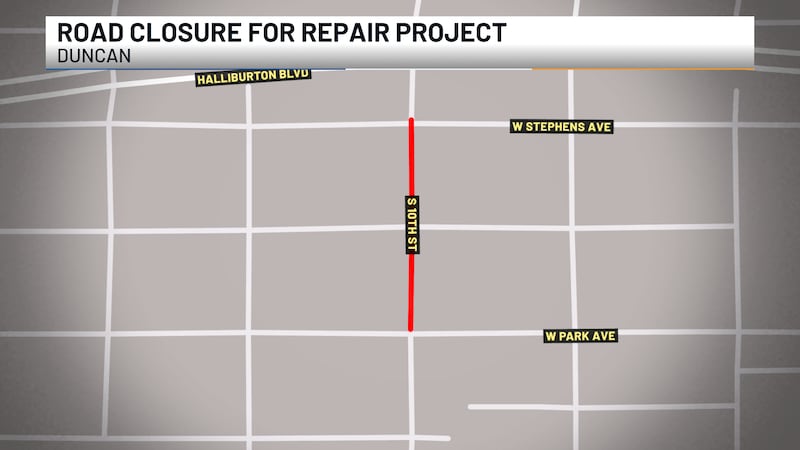 Road repair project underway in Duncan