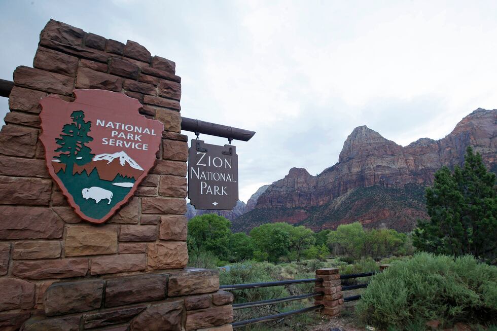 FILE - Zion National Park near Springdale, Utah, is pictured on Sept. 15, 2015.